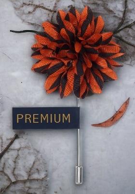 Unisex Brown Black Striped Petals Lapel Pin