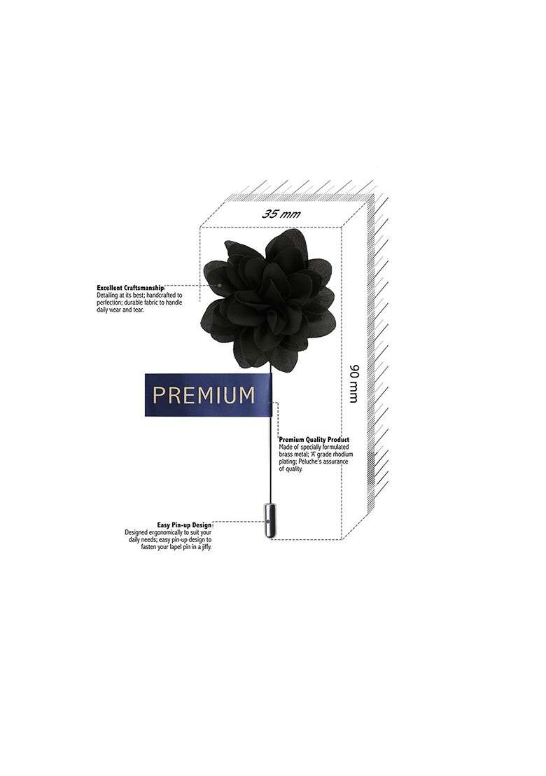 Unisex Green Blooming Glamor Lapel Pin - Indya