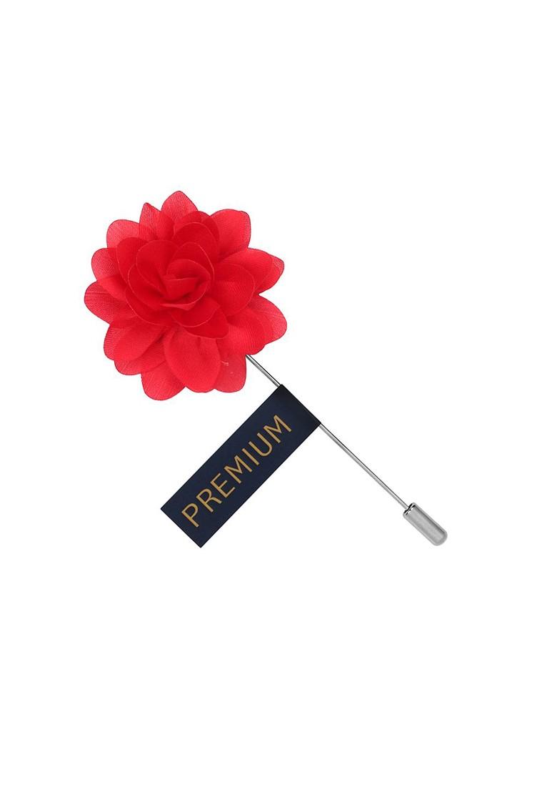 Unisex Red Elron Petals Lapel Pin