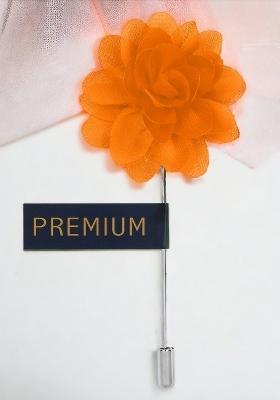 Unisex Orange Elron Petals Lapel Pin