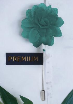 Unisex Green Elron Petals Lapel Pin