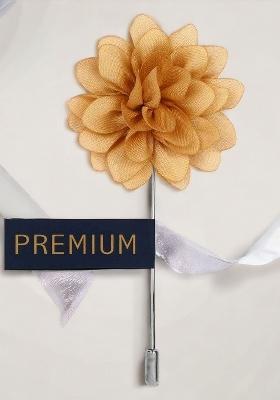 Unisex Gold Toned Elron Petals Lapel Pin