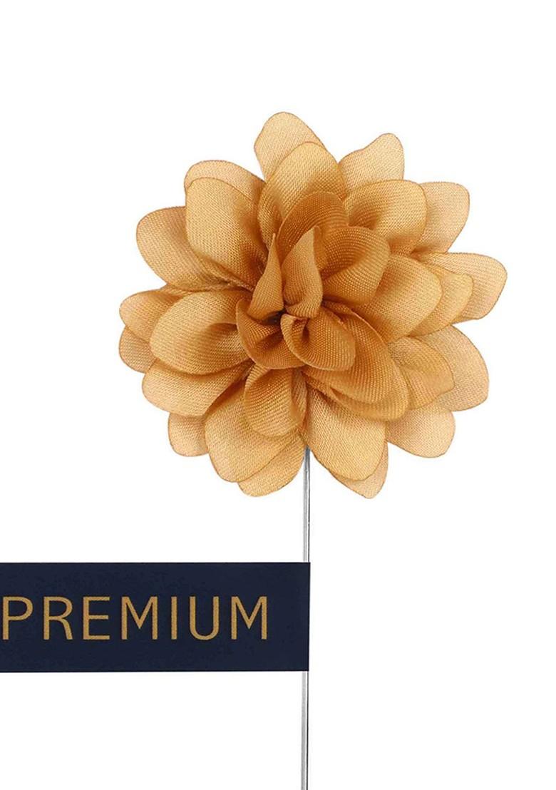 Unisex Gold Toned Elron Petals Lapel Pin