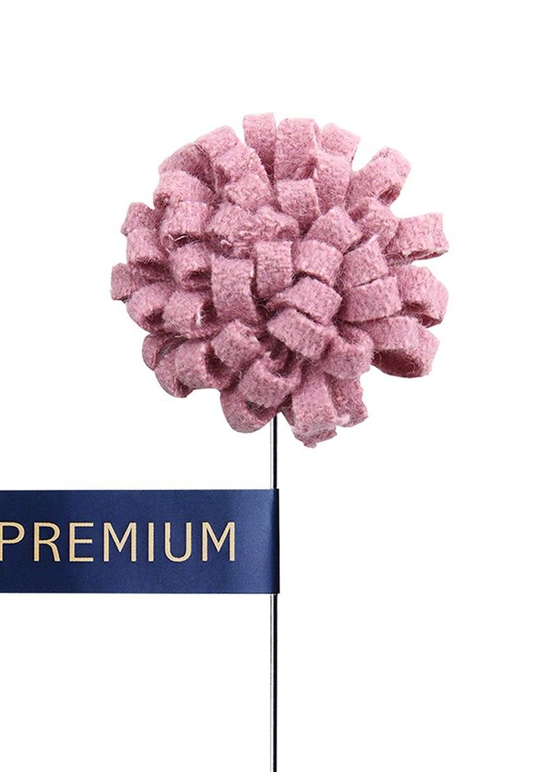 Unisex Pink Silver Toned Glorious Crescendo Lapel Pin