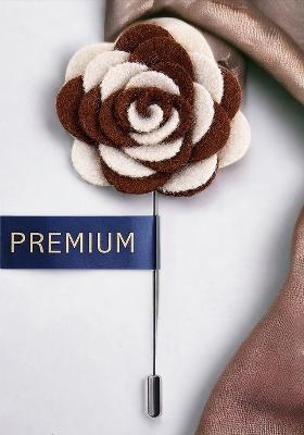 Unisex White Maroon Melodious Whirlpool Lapel Pin