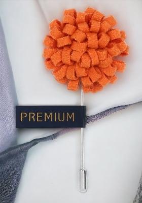 Unisex Orange Silver Toned A Glorious Crescendo Lapel Pin