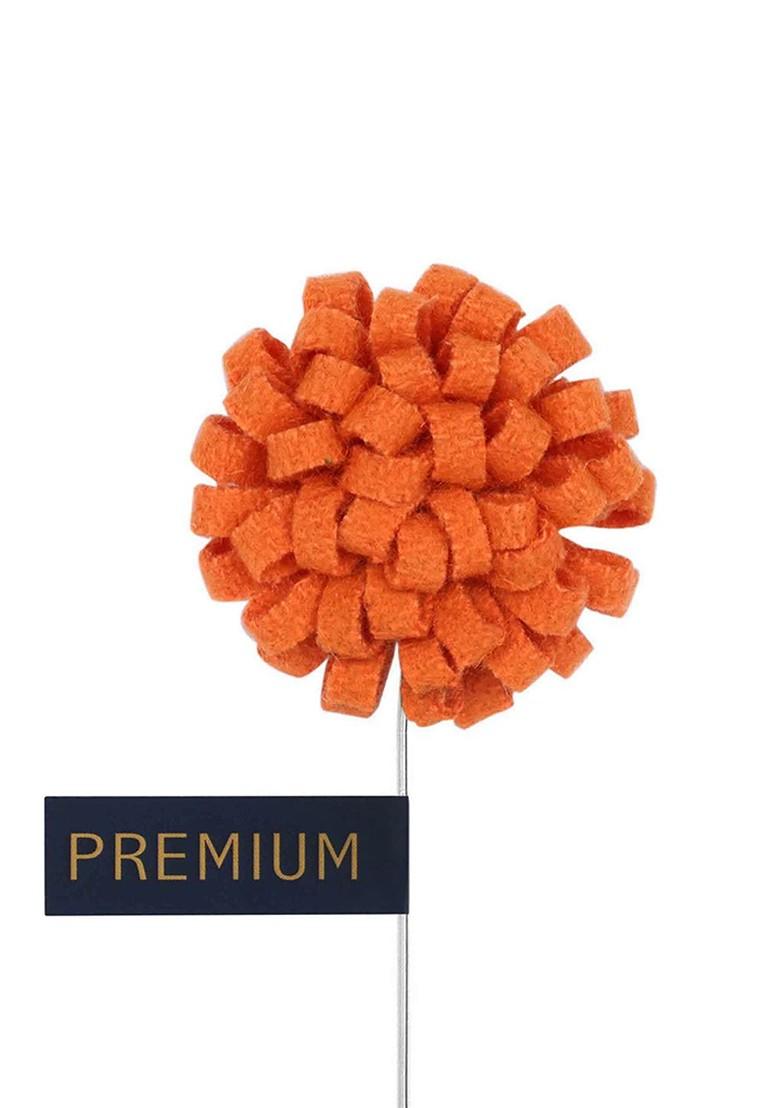 Unisex Orange Silver Toned A Glorious Crescendo Lapel Pin