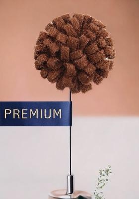 Unisex Brown Silver Toned A Glorious Crescendo Lapel Pin