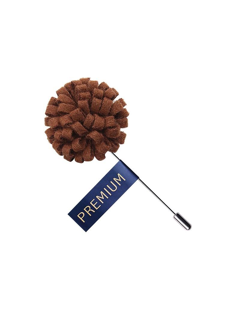 Unisex Brown Silver Toned A Glorious Crescendo Lapel Pin