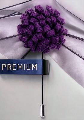 Unisex Purple Silver Toned A Glorious Crescendo Lapel Pin