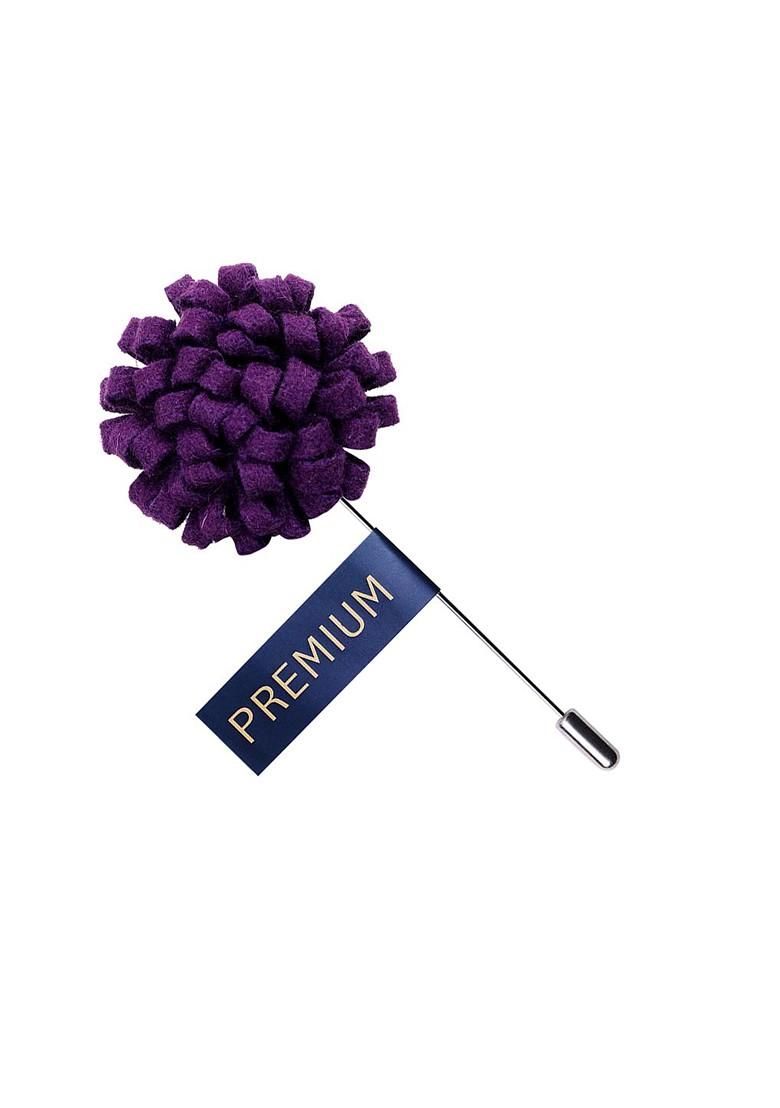 Unisex Purple Silver Toned A Glorious Crescendo Lapel Pin