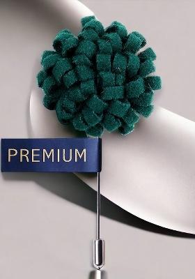 Unisex Green Silver Toned A Glorious Crescendo Lapel Pin