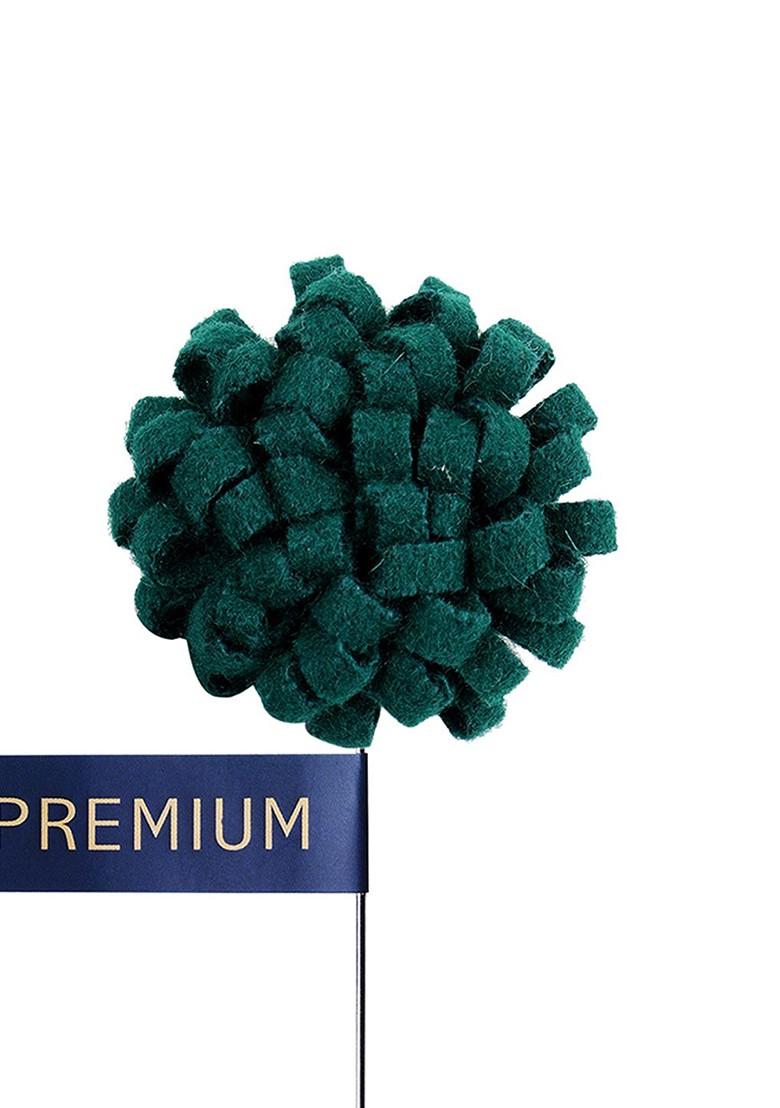 Unisex Green Silver Toned A Glorious Crescendo Lapel Pin