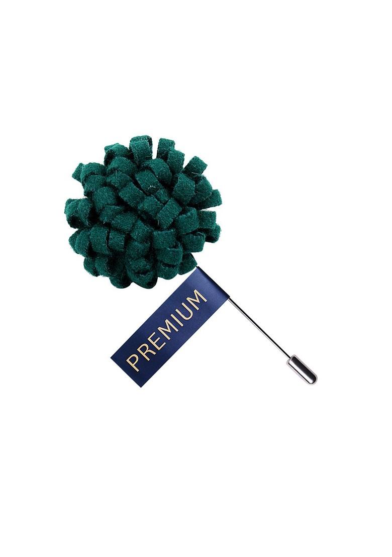 Unisex Green Silver Toned A Glorious Crescendo Lapel Pin