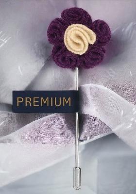Unisex Purple Beige Florwer In Flower Lapel Pin