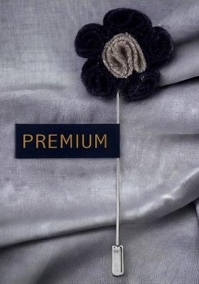 Unisex Blue Silver Toned Florwer In Flower Lapel Pin