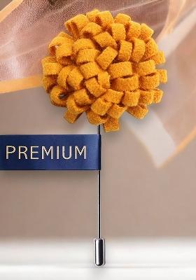 Unisex Yellow Silver Toned A Glorious Crescendo Lapel Pin