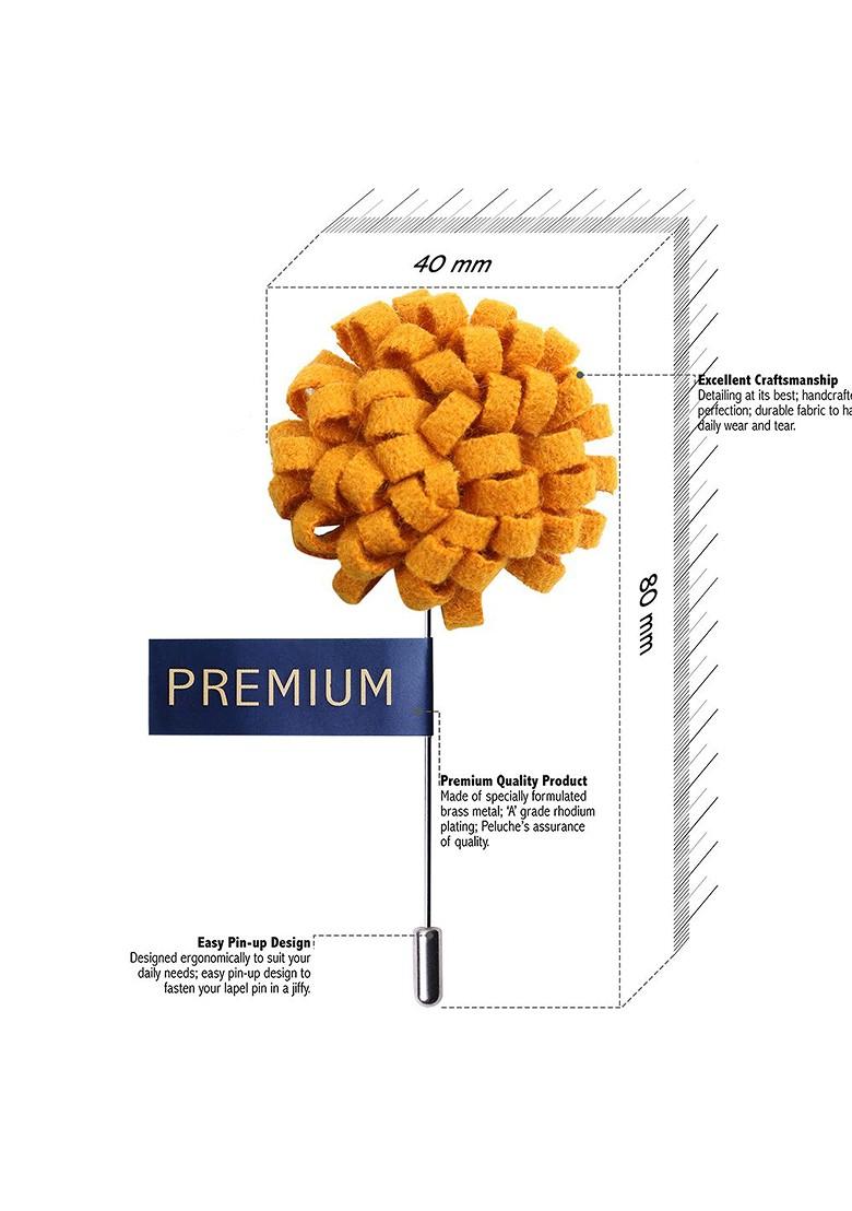 Unisex Yellow Silver Toned A Glorious Crescendo Lapel Pin