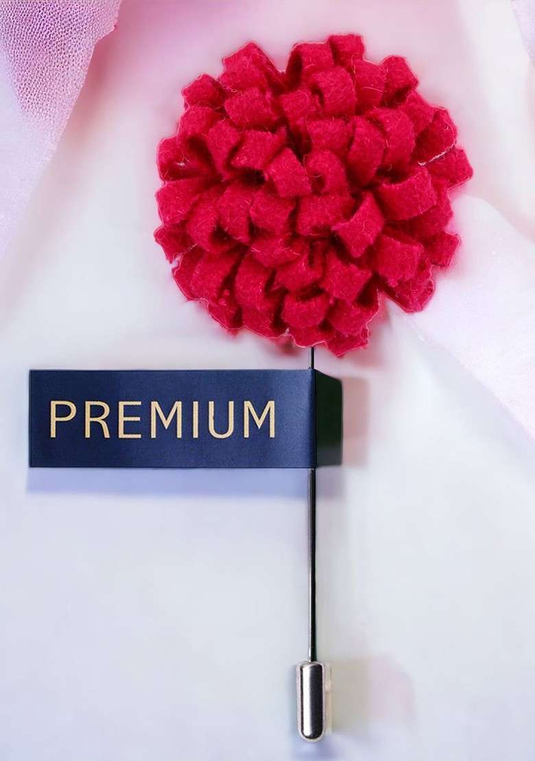 Unisex Pink Vivid Grace Lapel Pin - Indya