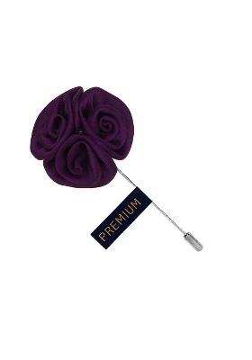 Unisex Purple Ranunculus Flower Shaped Brooch Lapel Pin