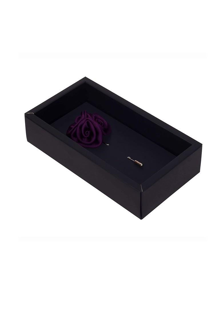 Unisex Purple Ranunculus Flower Shaped Brooch Lapel Pin