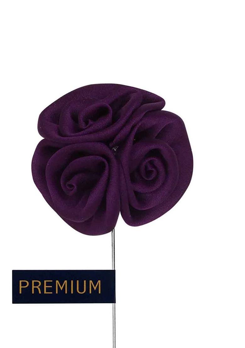Unisex Purple Ranunculus Flower Shaped Brooch Lapel Pin