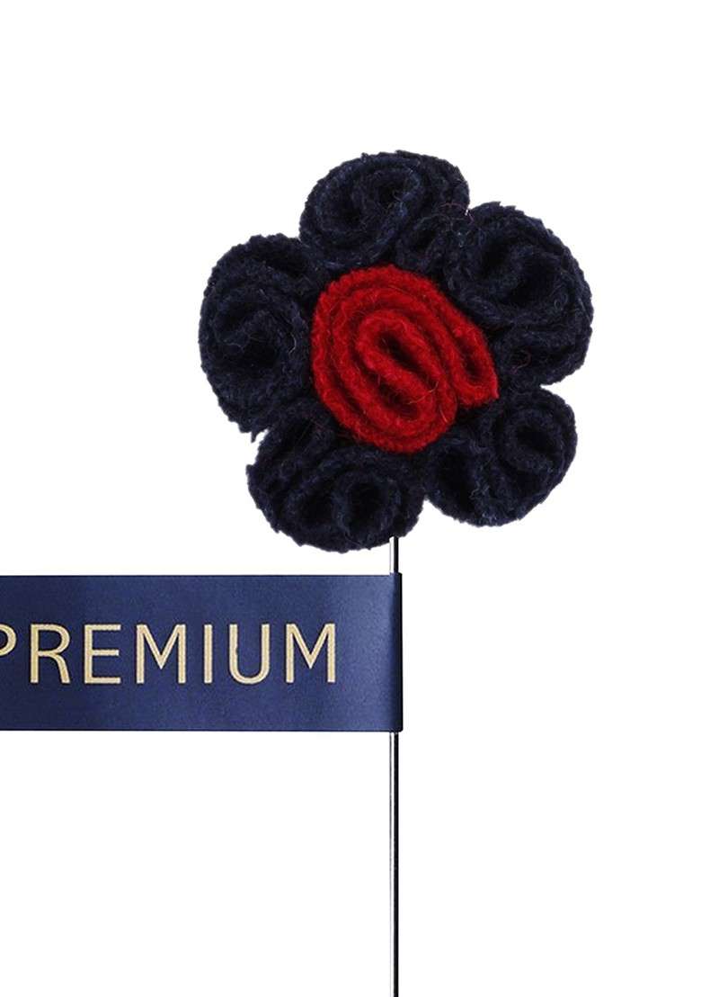 Blue Red Blossoming Style Brooch Lapel Pin - Indya