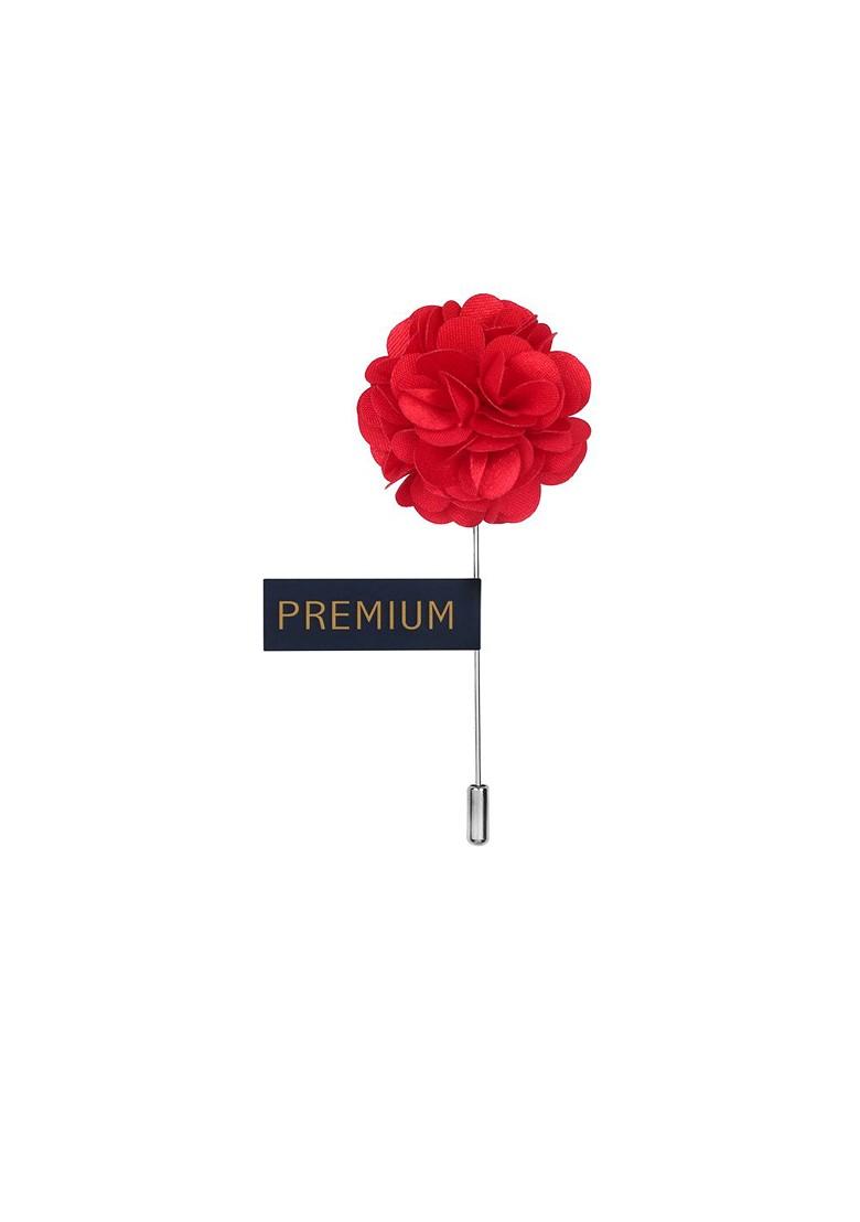Red Floral Petals Brooch Lapel Pin