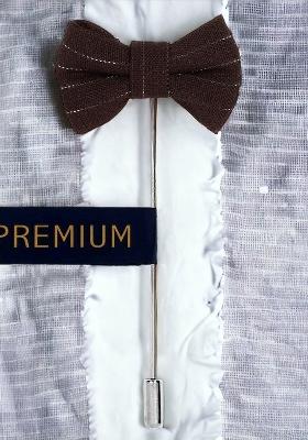 Unisex Brown The Graceful Bow Brooch Lapel Pin
