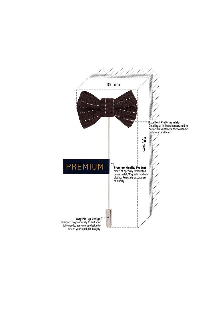 Unisex Brown The Graceful Bow Brooch Lapel Pin