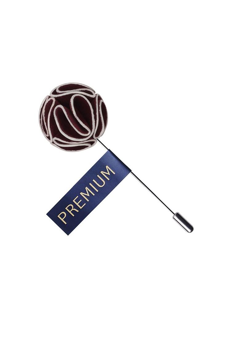 Unisex Maroon Flower Love Lapel Pin