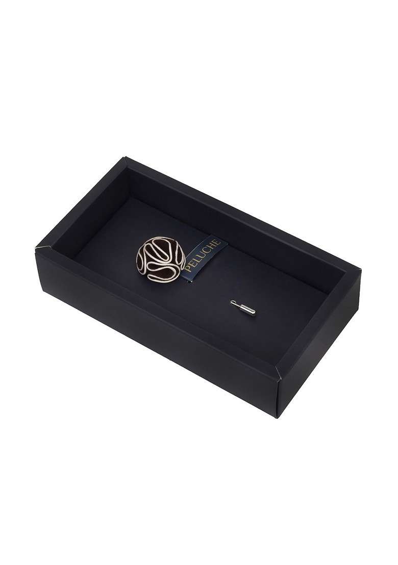 Unisex Maroon Flower Love Lapel Pin - Indya