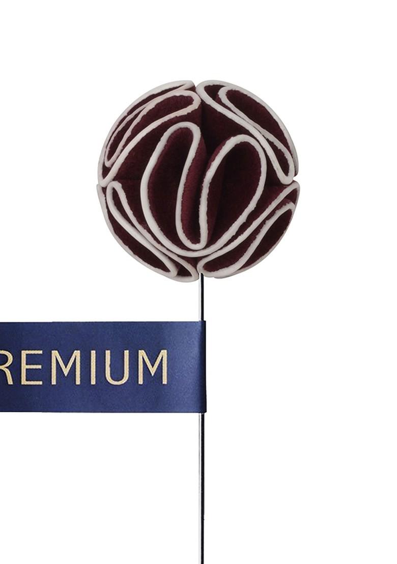 Unisex Maroon Flower Love Lapel Pin