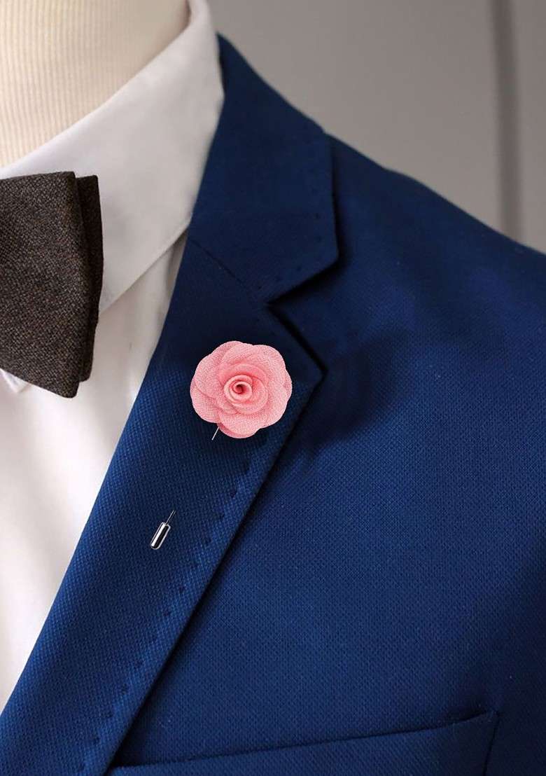 Unisex Pink Brawny Delicacy Floral Lapel Pin - Indya