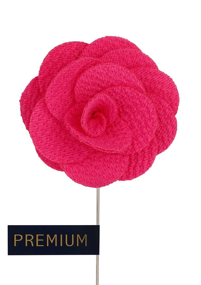Unisex Fuchsia Pink Brawny Delicacy Floral Lapel Pin