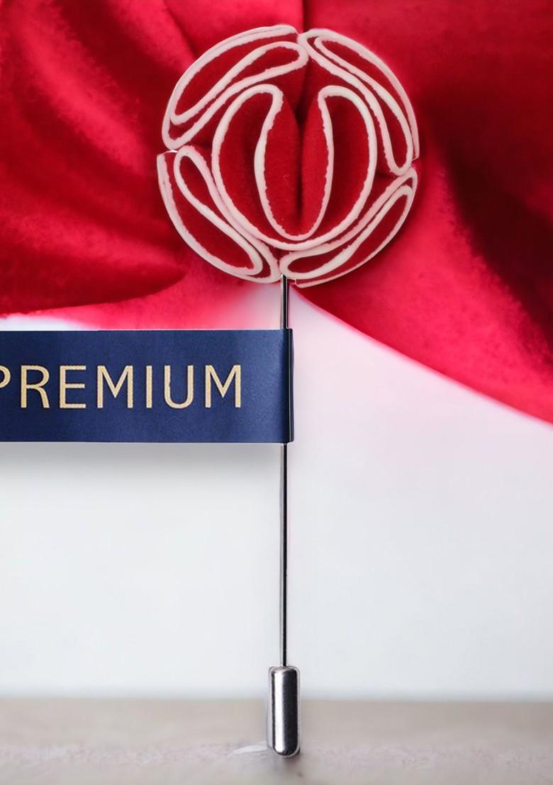 Unisex Red Flower Love Lapel Pin