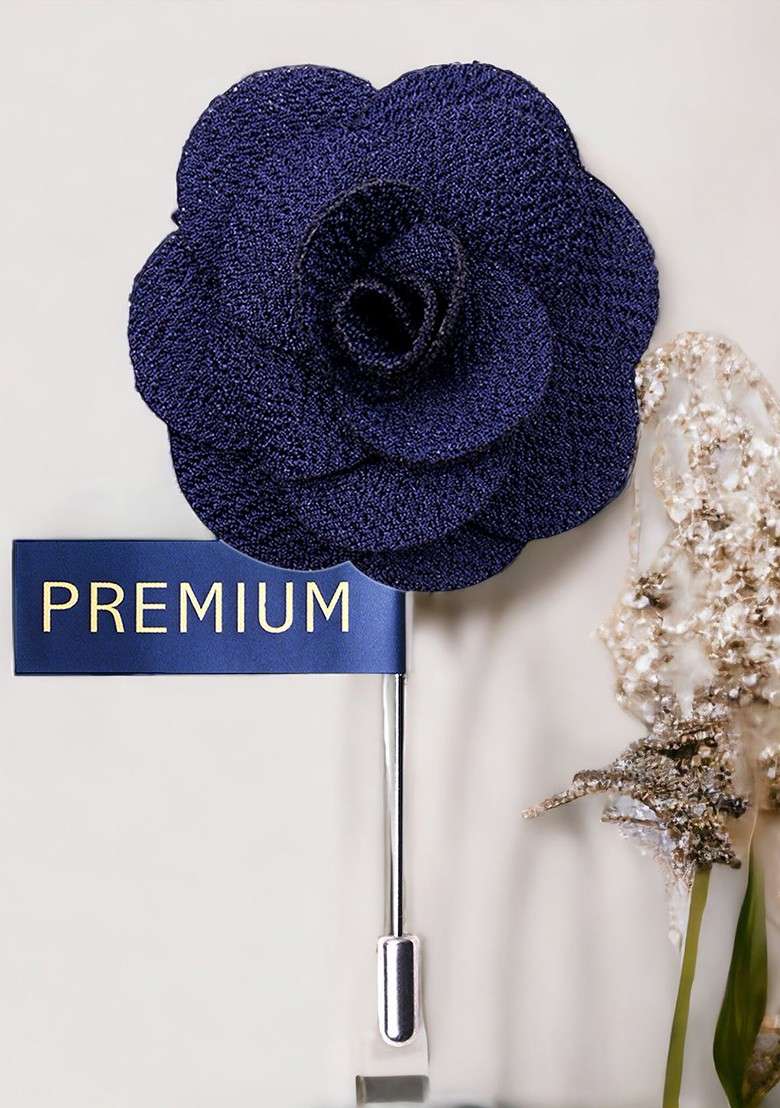 Unisex Blue Brawny Delicacy Brooch Lapel Pin - Indya