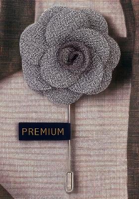Unisex Grey Floral Brawny Delicacy Lapel Pin