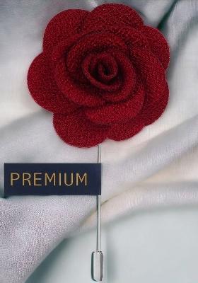 Unisex Maroon Floral Brawny Delicacy Lapel Pin