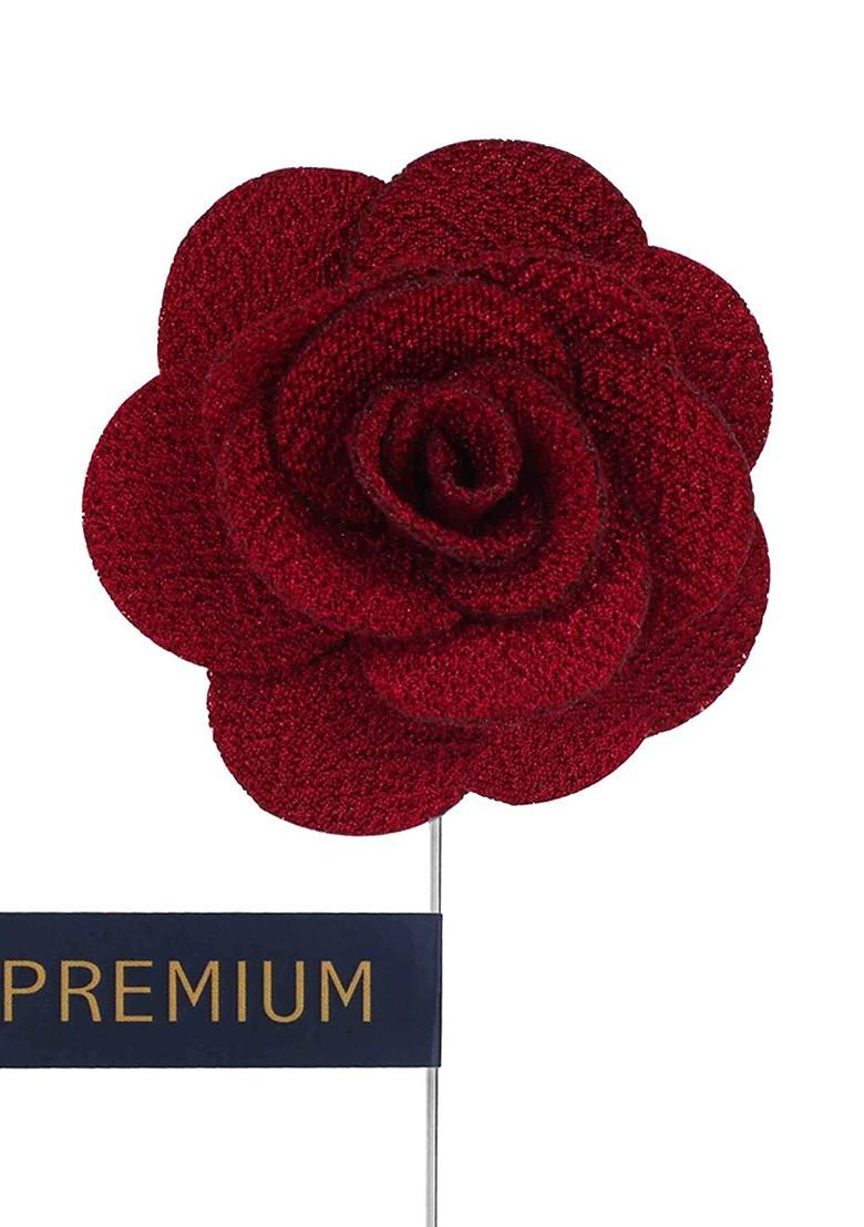 Unisex Maroon Floral Brawny Delicacy Lapel Pin