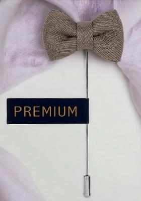 Unisex Grey The Graceful Bow Brooch Lapel Pin