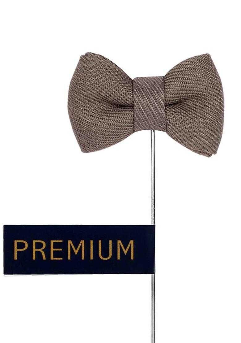 Unisex Grey The Graceful Bow Brooch Lapel Pin