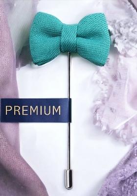 Unisex Green The Graceful Bow Brooch Lapel Pin