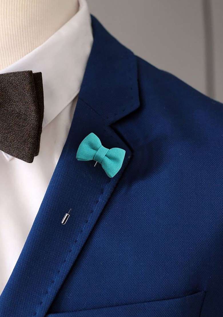 Unisex Green The Graceful Bow Brooch Lapel Pin - Indya