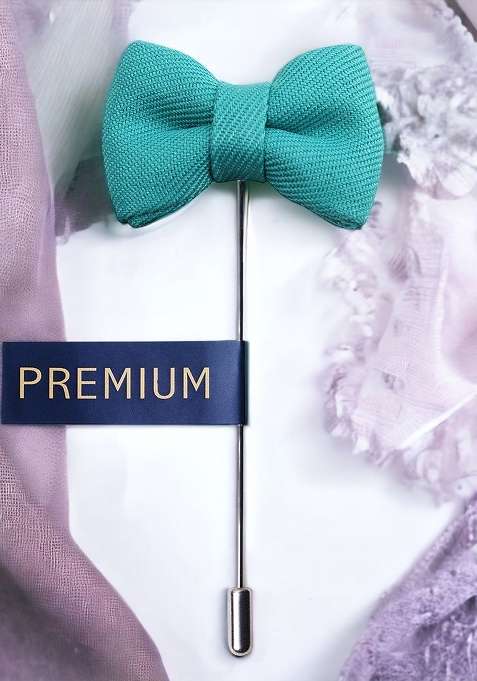 Unisex Green The Graceful Bow Brooch Lapel Pin