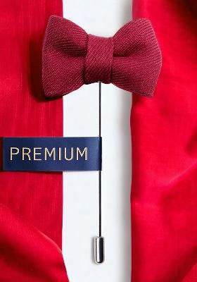 Unisex Maroon The Graceful Bow Brooch Lapel Pin