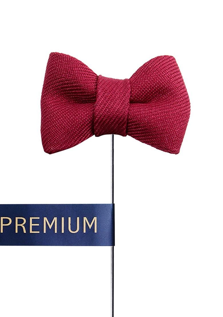 Unisex Maroon The Graceful Bow Brooch Lapel Pin