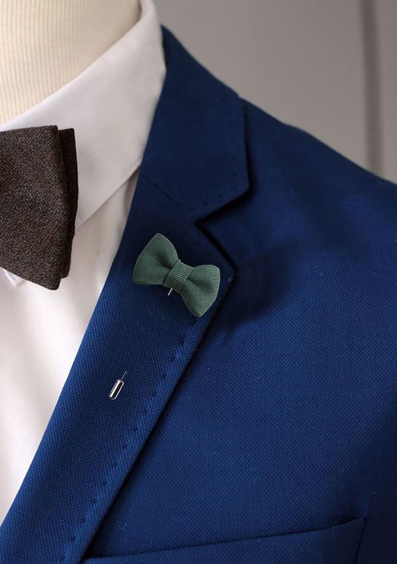 Unisex Green The Graceful Bow Brooch Lapel Pin