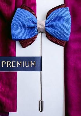 Unisex Blue Purple The Graceful Bow Brooch Lapel Pin