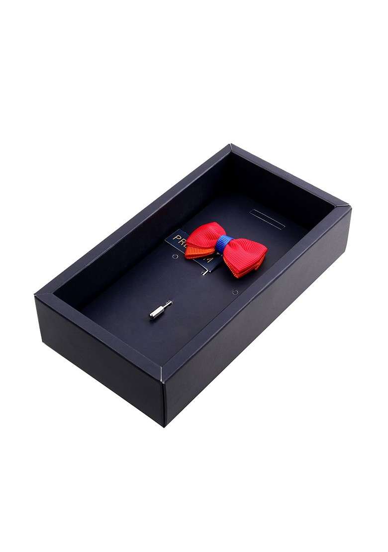 Unisex Red Brown The Graceful Bow Brooch Lapel Pin - Indya
